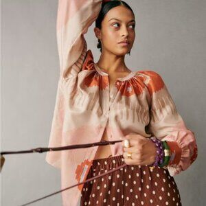 🌸 Sézane Lealys Silk Shirt in Pink Sand | Size 42 (US 10) 🌸